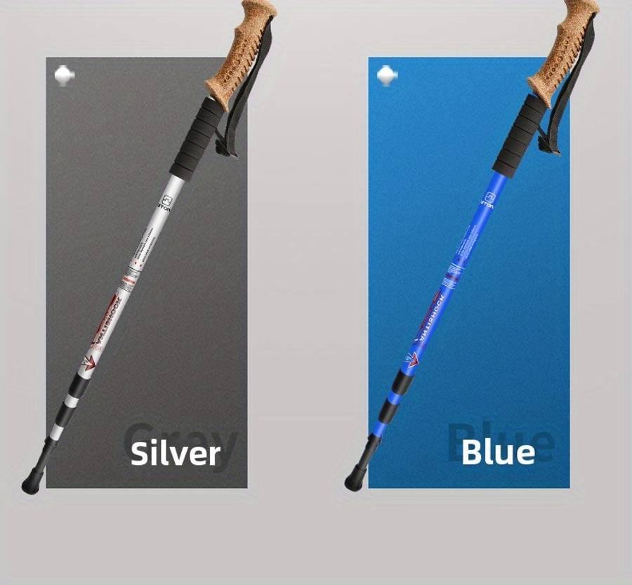 Premium Aluminum Alloy Summer Hiking Pole Camping Cork Handle Stick Outdoor