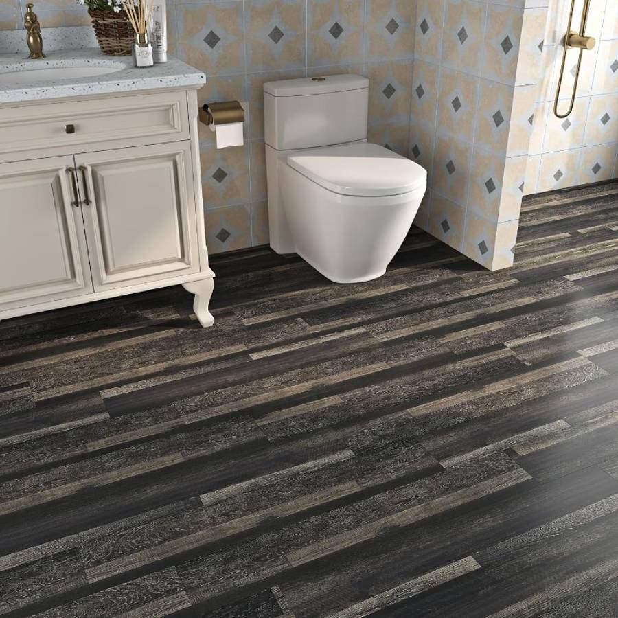 Self Adhesive Floor Stickers Parquet Walnut 40Cm*100Cm
