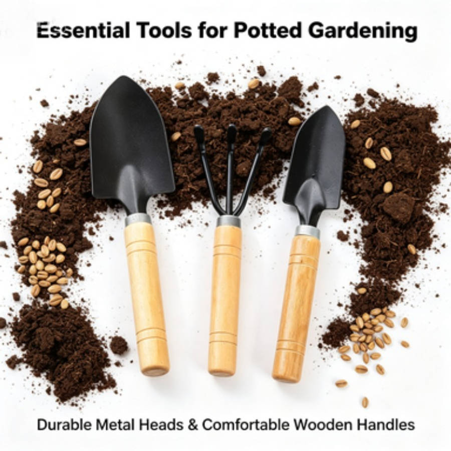 Garden Supplies Color 32Cm Wooden Handle Two Piece Set 16Cm Thick Handle Three Piece Set