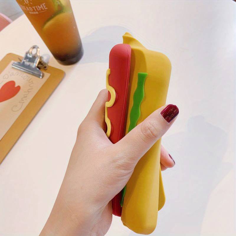 1Pc Mixed Color For iPhone 14 Pro Cute Hot Dog Phone Case