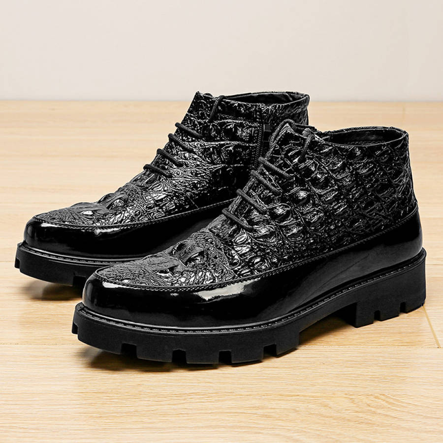 Mens Leather Shoes Color Black Sizeuk 5.5