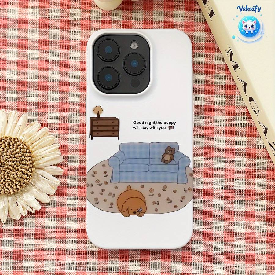 1Pc Mixed Color For iPhone 15 Dog Design Phone Case