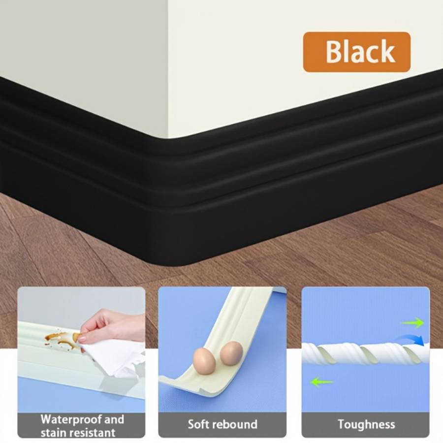 Skirting Board 118.11 Inches * 2.36 Inches 5 Meters * 6 Centimeters Style Elegant White