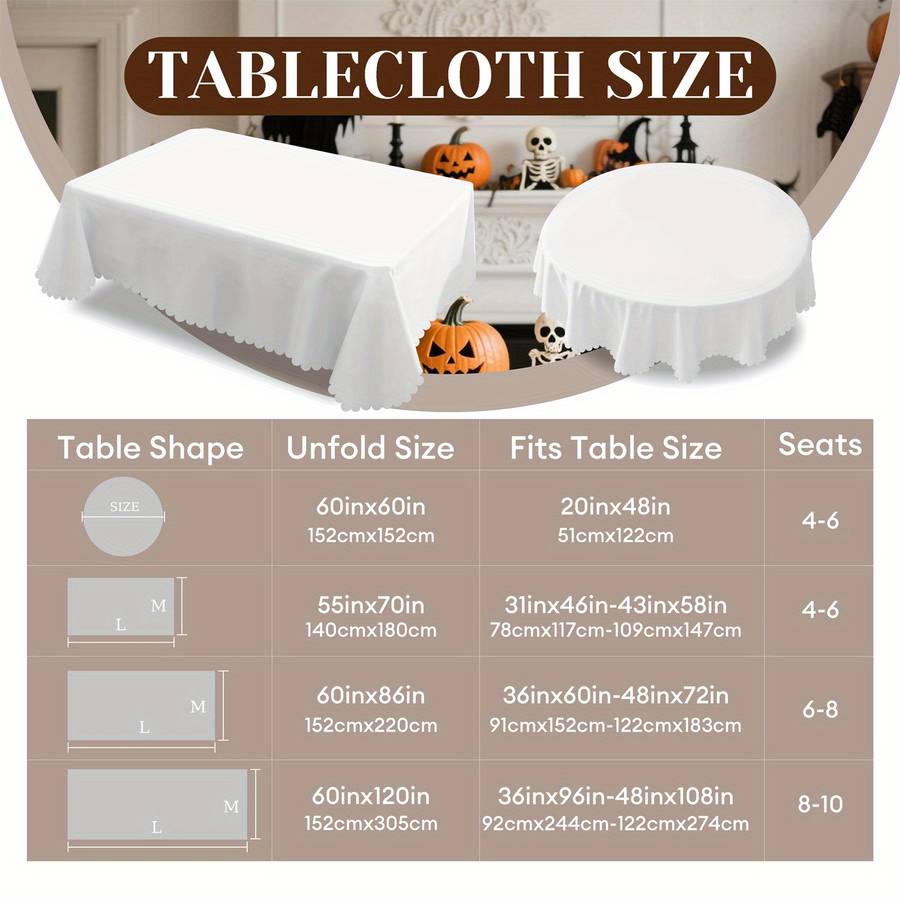 Halloween tablecloth decoration size Rectangle 55x70inch or 140x180cm