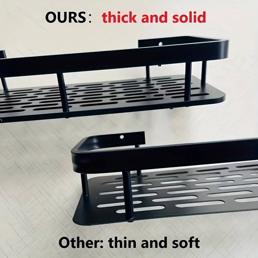 Bathroom Storage Rack Size 2 Wall Hooks  Shelf