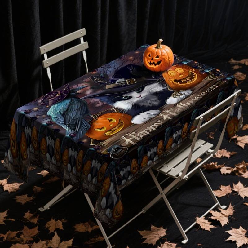 Halloween tablecloth decoration size 140 x 140cm or 55.11 x 55.11inch