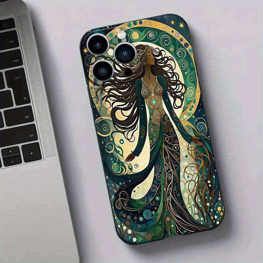1Pc Black For iPhone 14 Pro African Style Phone Case