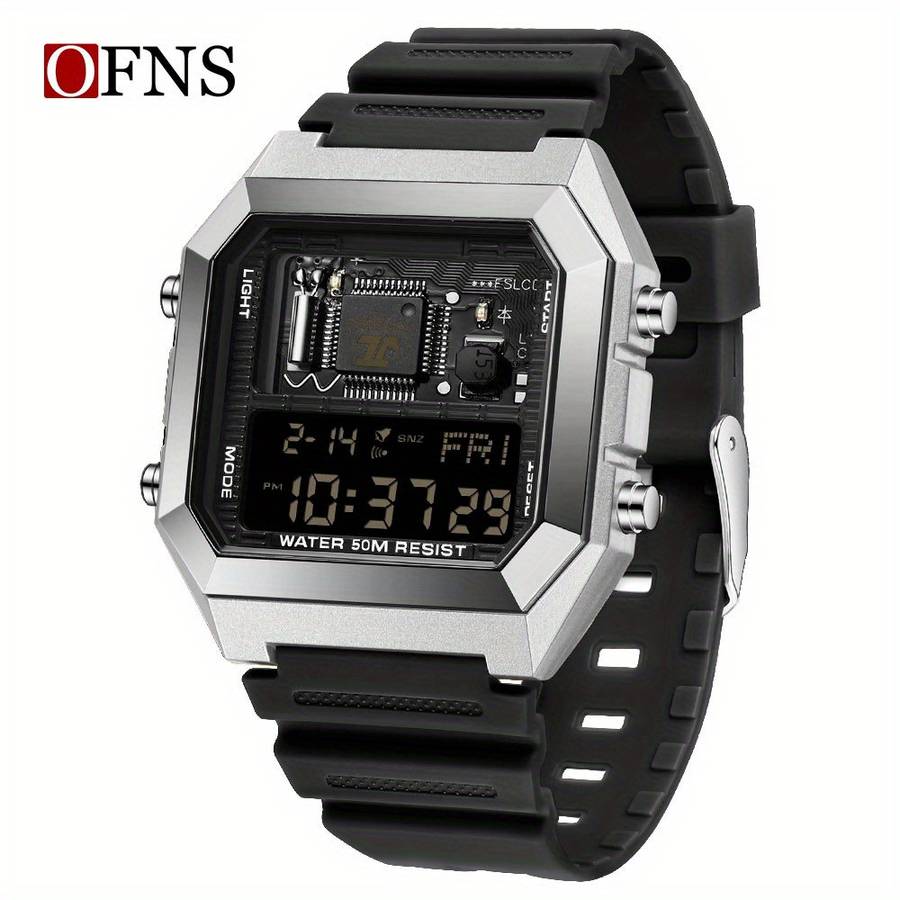 Classic Ofns Men Innovative Multifunctional Sports Watch With 5Atm Water