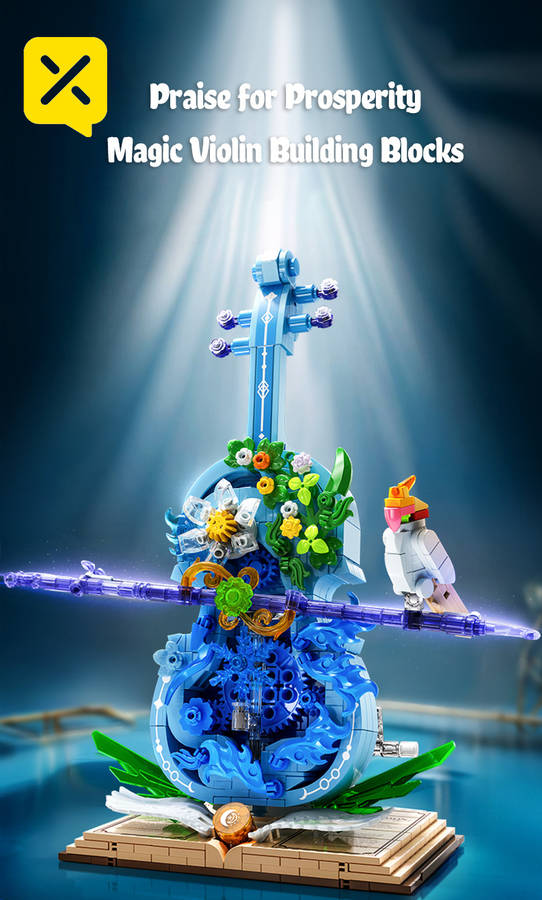 3D Puzzle Musical Instrument Model Color Blue