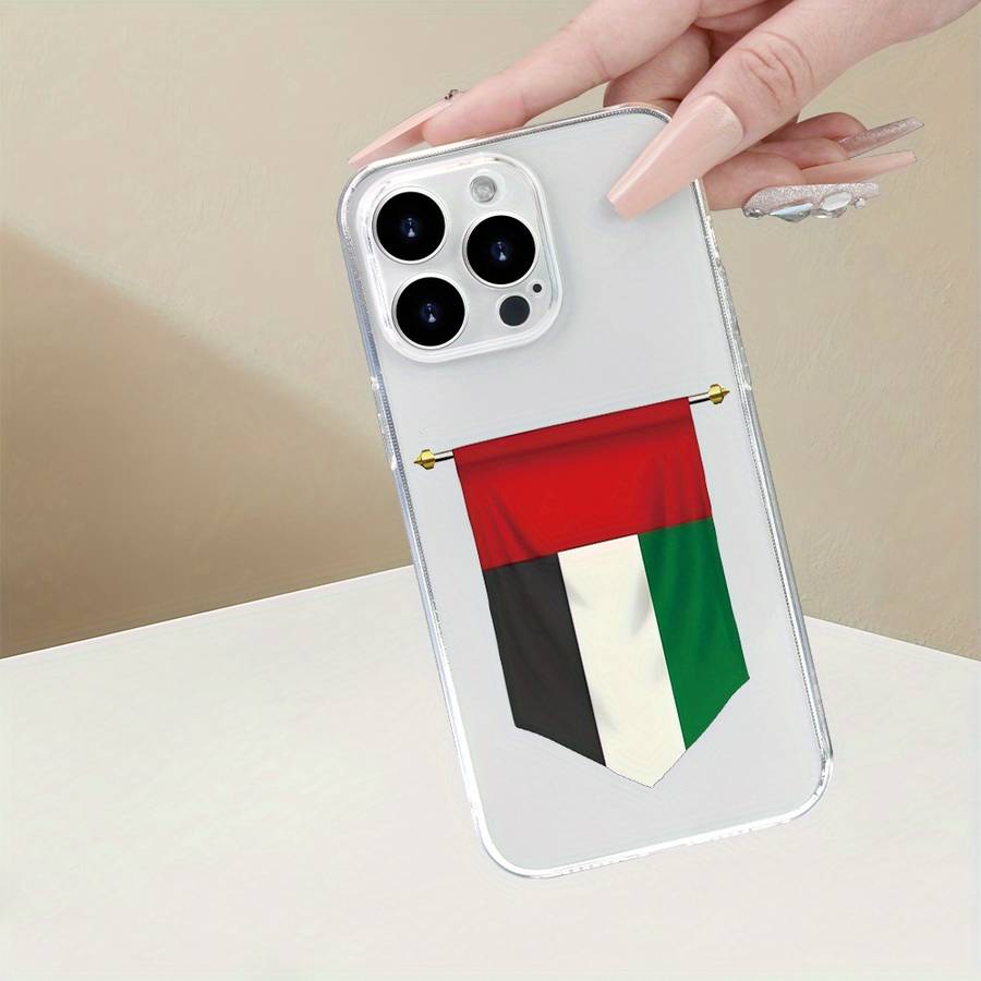 1Pc Transparent For iPhone XS United Arab Emirates Flag Phone Case