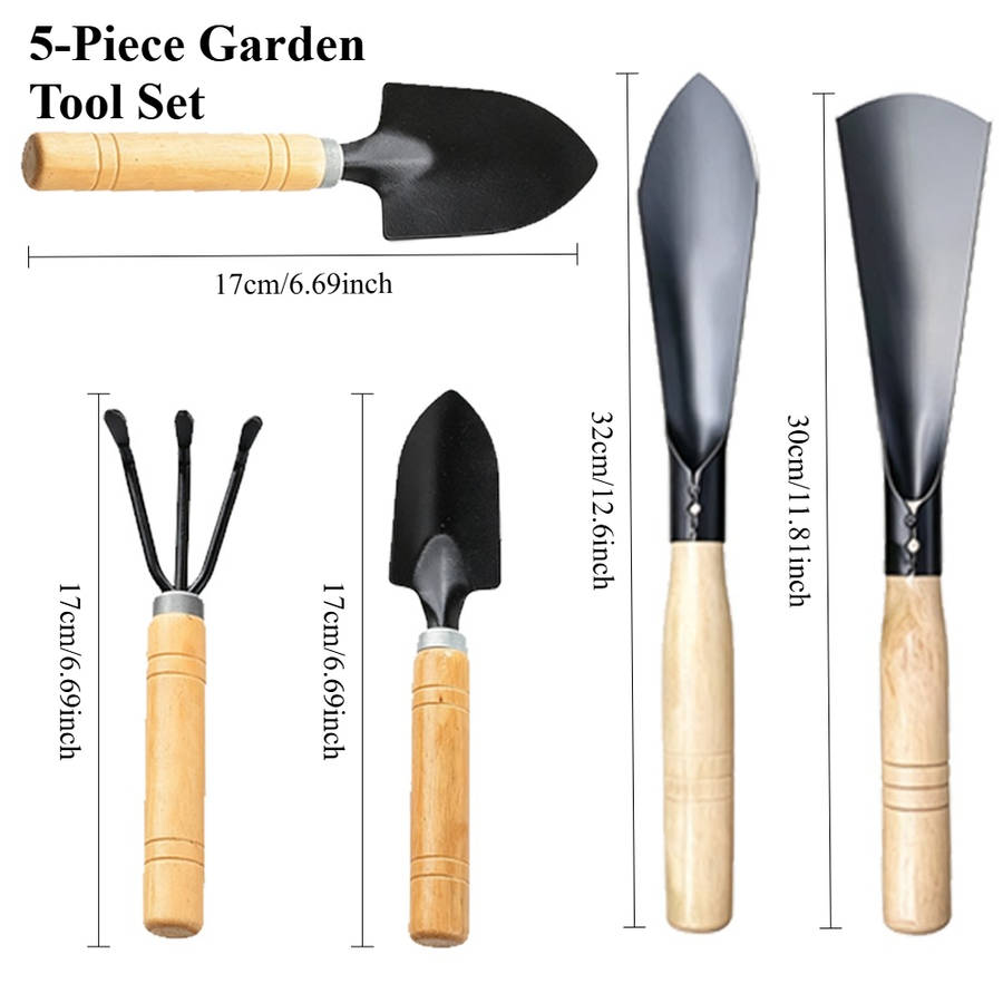 Garden Supplies Color 32Cm Wooden Handle Two Piece Set 16Cm Thick Handle Three Piece Set