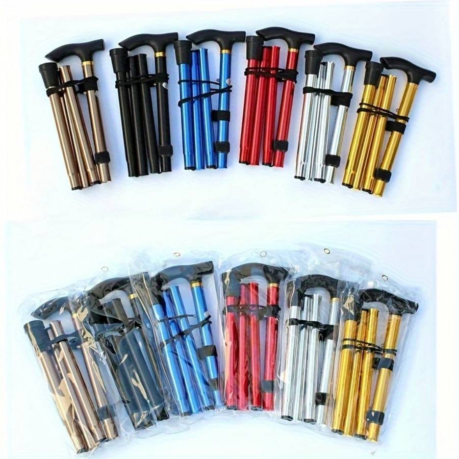 1 Professional 5 Section Folding Trekking Pole Ultra Lightweight Portable Non