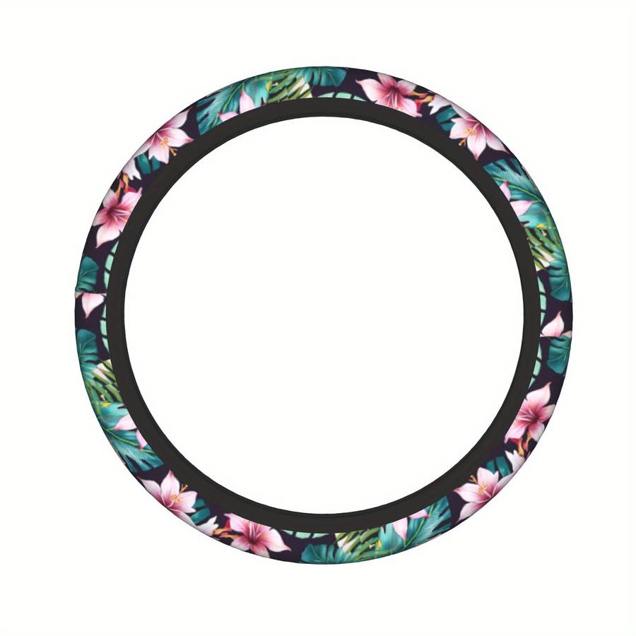 Car Steering Wheel Cover Black Size One Size
