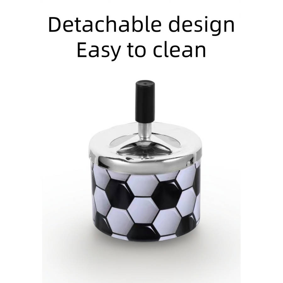 Heavy Duty Vintage Metal Ashtray With Windproof Rotating Lid Heavy Duty Beauty