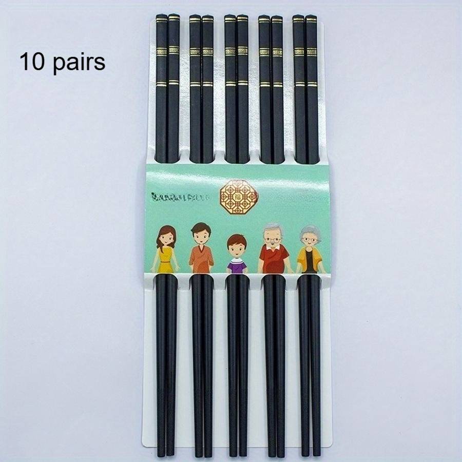 Chopsticks Color Black Golden Stamping Great Wall Quantity5 Pairs