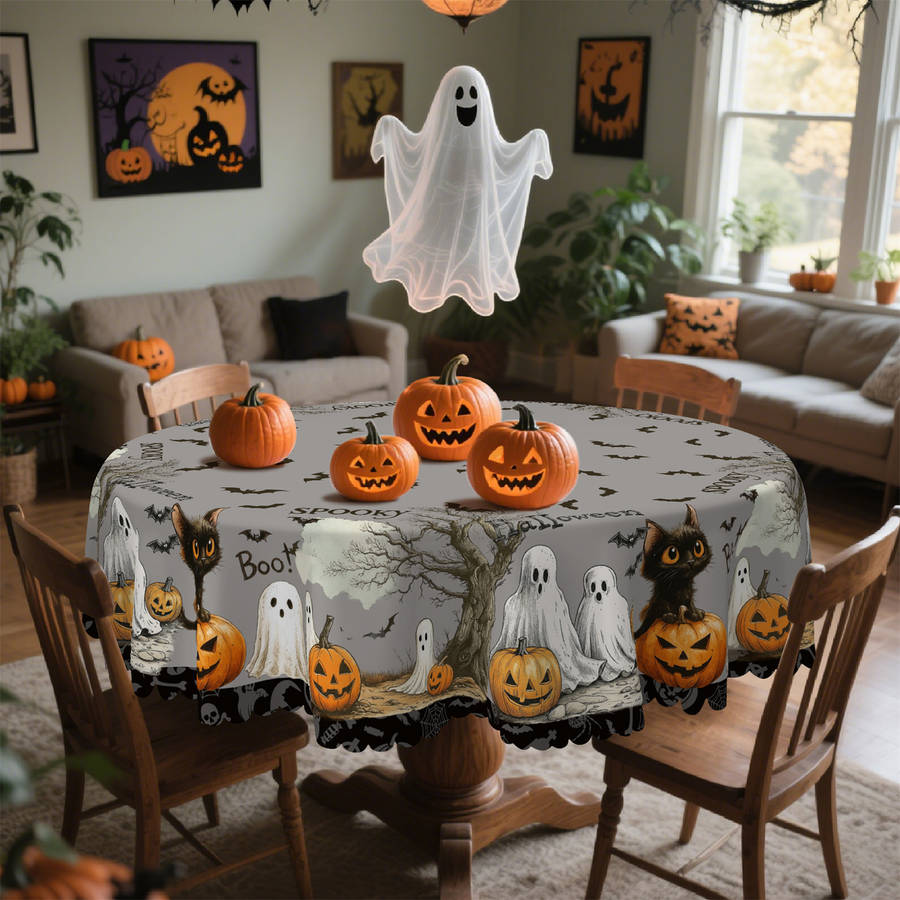 Halloween tablecloth decoration size Round 60inch or 152cm