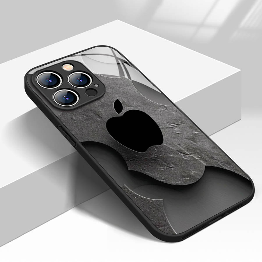 1Pc Mixed Color  For iPhone 15 Black Apple Design Phone Case