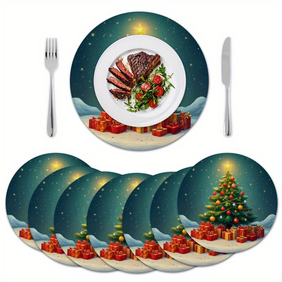 Christmas Tablecloth Items Yx 6Pcs