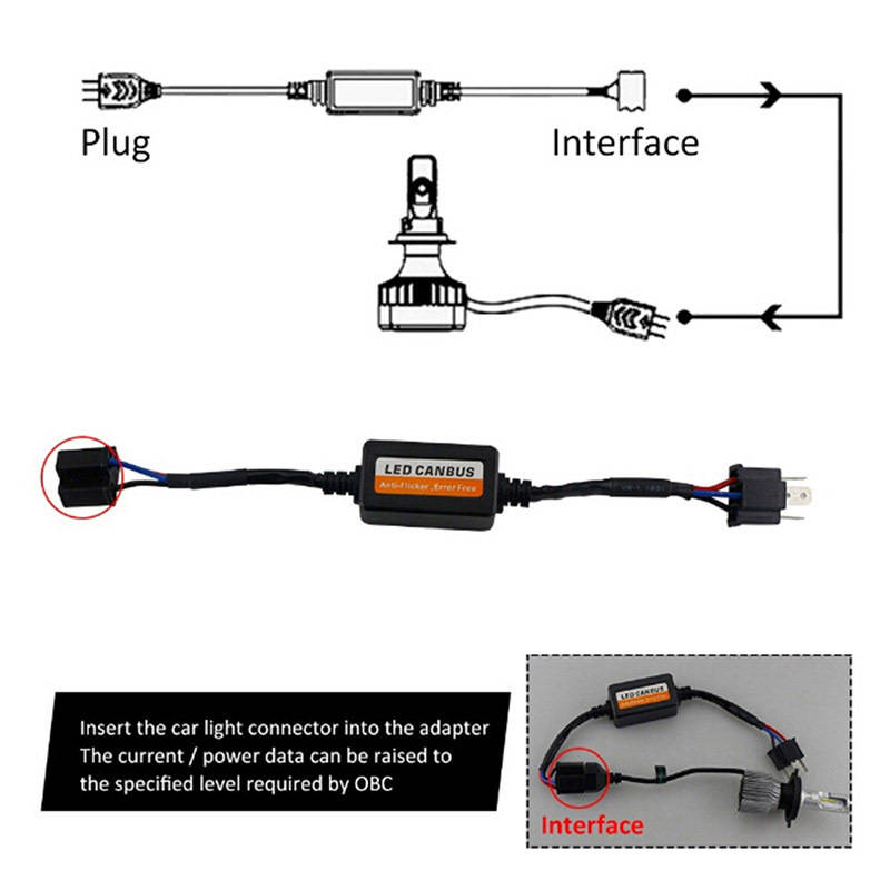 2pcs 9005-9006-9012 LED Car Light Decoder Kit Car Headlight Accessories German Car S