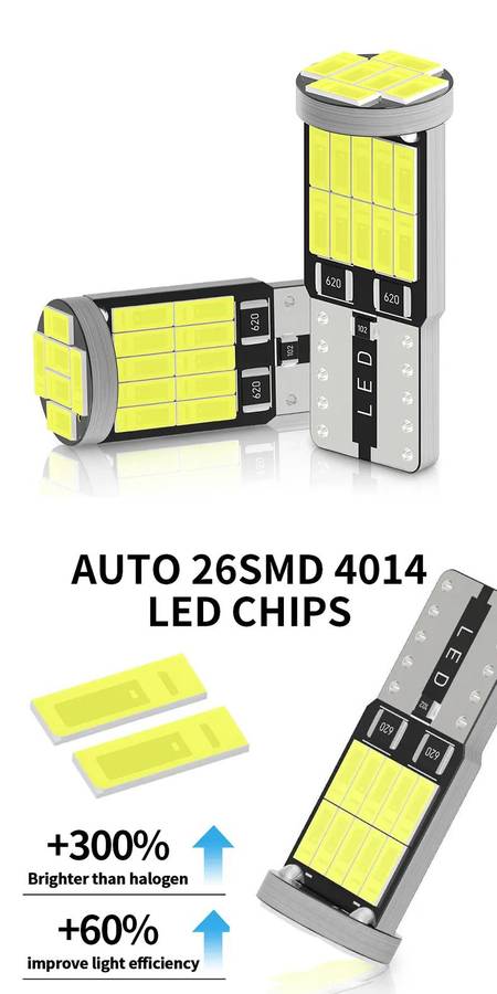 Car Lights Color White Storage 6Pcs