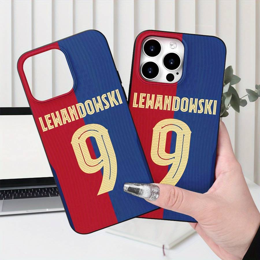 1Pc Black For iPhone 7 Plus 8 Plus Football No 9 Phone Case