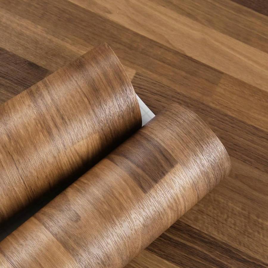 Self Adhesive Floor Stickers Parquet Walnut 40*100Cm
