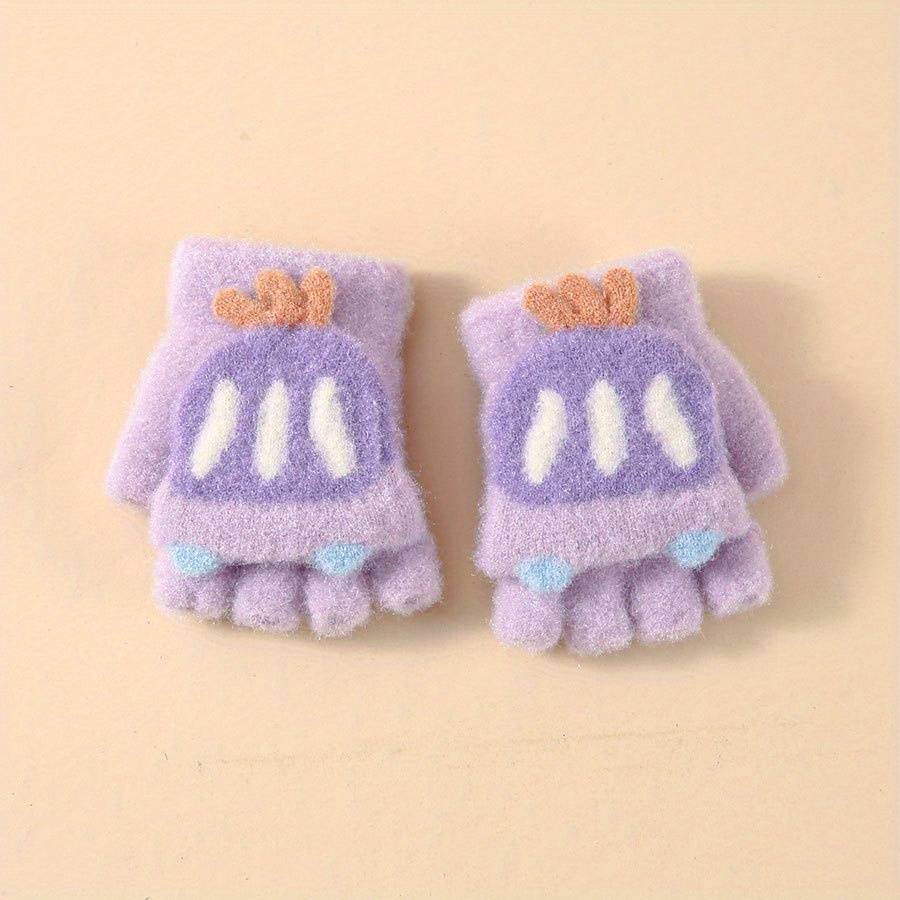 Winter Gloves Color Beige Color Size 6 To 24 Months