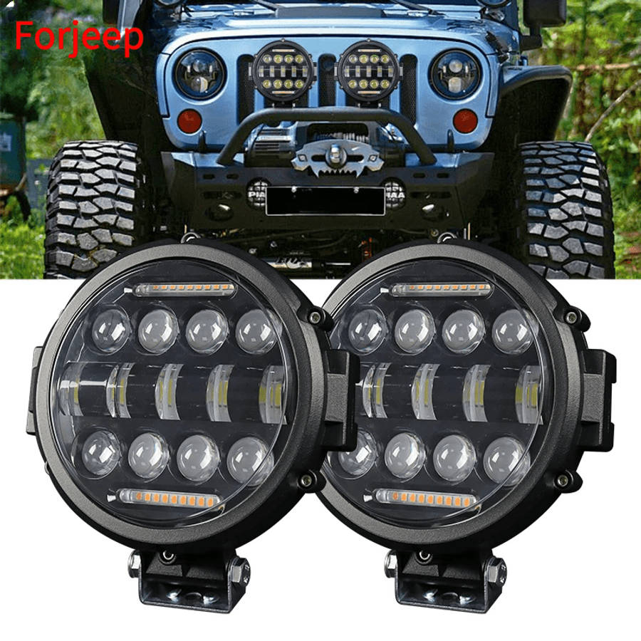 Car Lights Color 15 Beads Monochrome 2Pcs