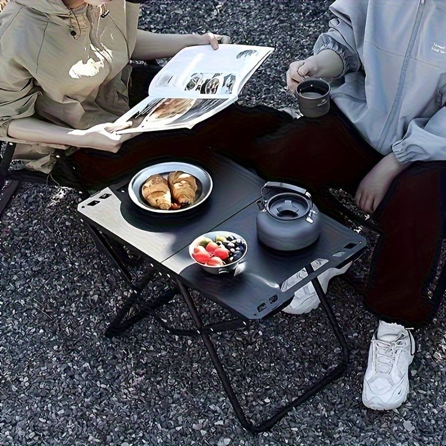 Outdoor Tables And Chairs Model Green Table  Storage Bag  Light Stand 3Piece Set