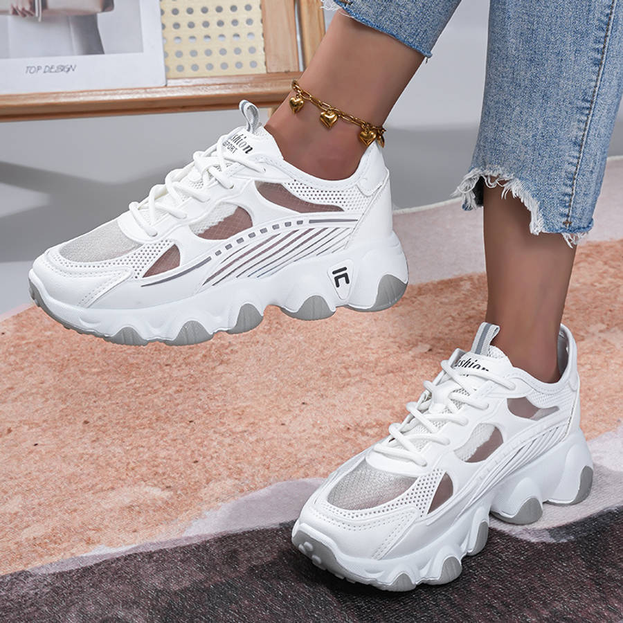 Women S Sneakers Color White And Grey Sizeuk 5