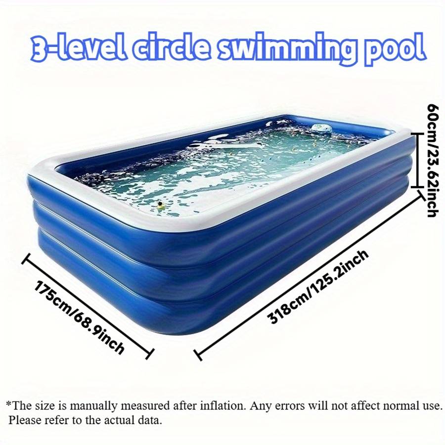 Swimming Pool Color Blue And White  Size3Layer Circle 3.18 Meters