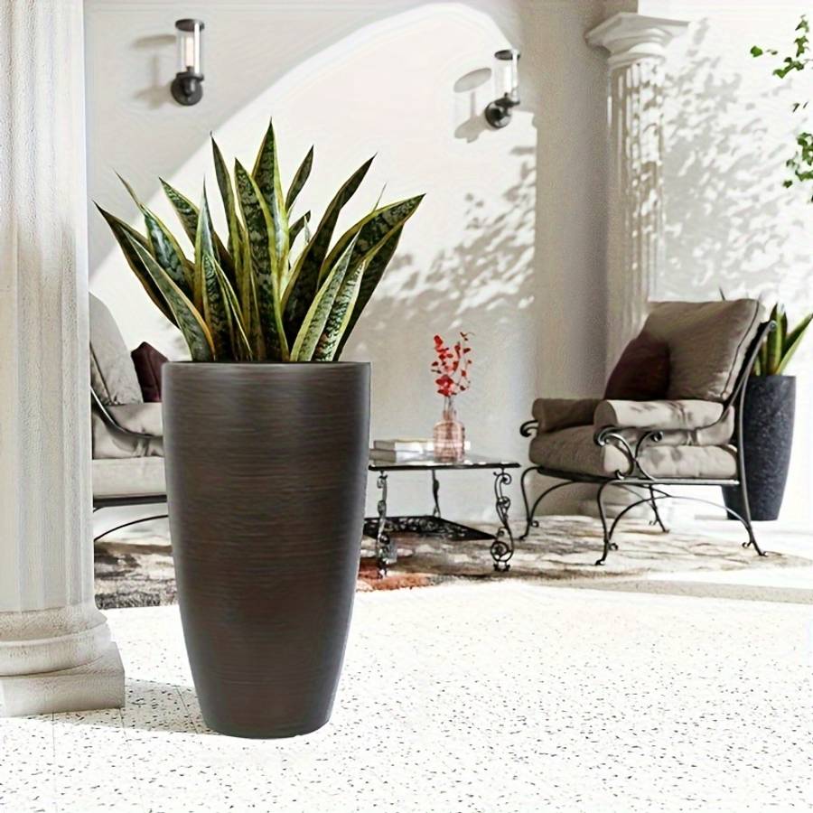 Flowerpot Items Dark Coffee Color   2Pcs