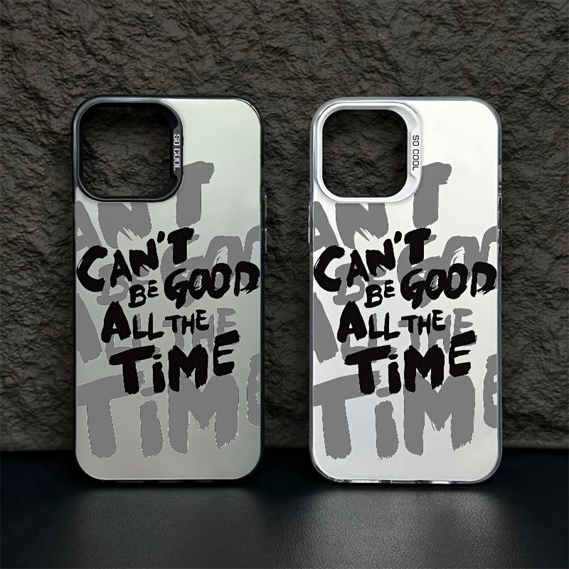 1Pc Black For iPhone XR English Patterns Phone Case