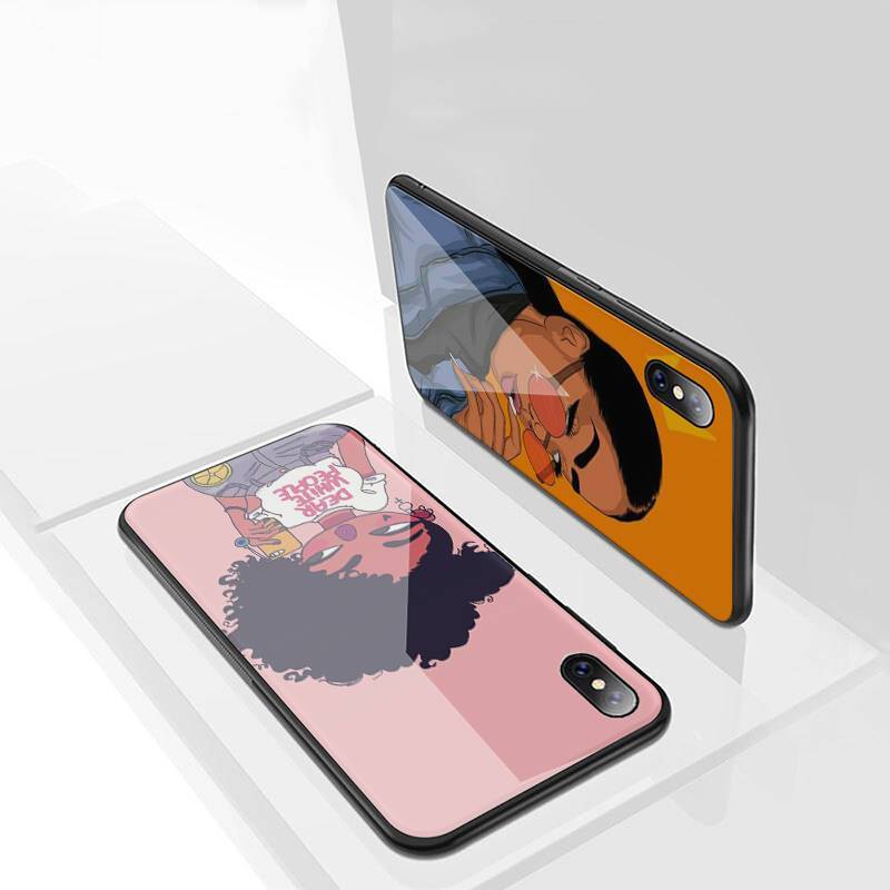 1Pc Mixed Color For iPhone 13 African Girls Phone Case