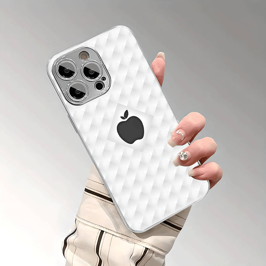 1Pc Mixed Color  For iPhone X Black Icon Apple Logo Phone Case