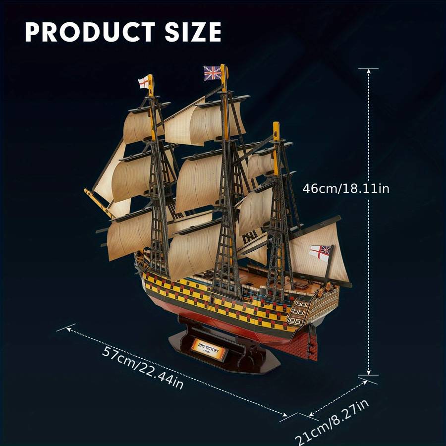 3D Jigsaw Puzzle Model Ship Items Hms Victory