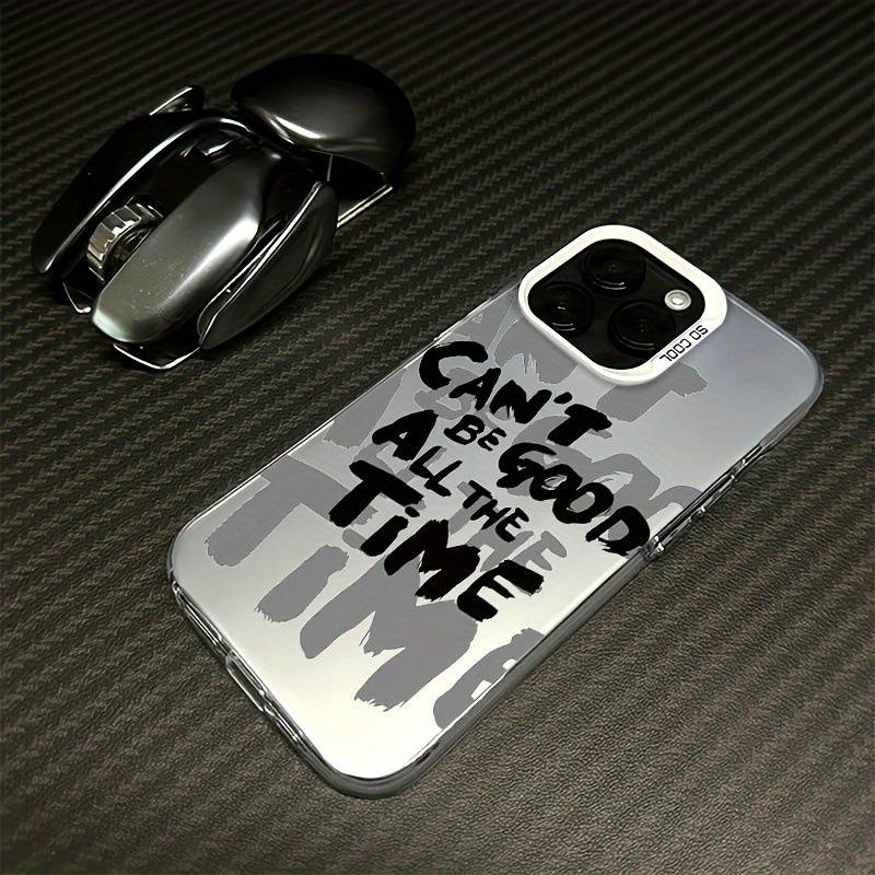 1Pc Black For iPhone XR English Patterns Phone Case
