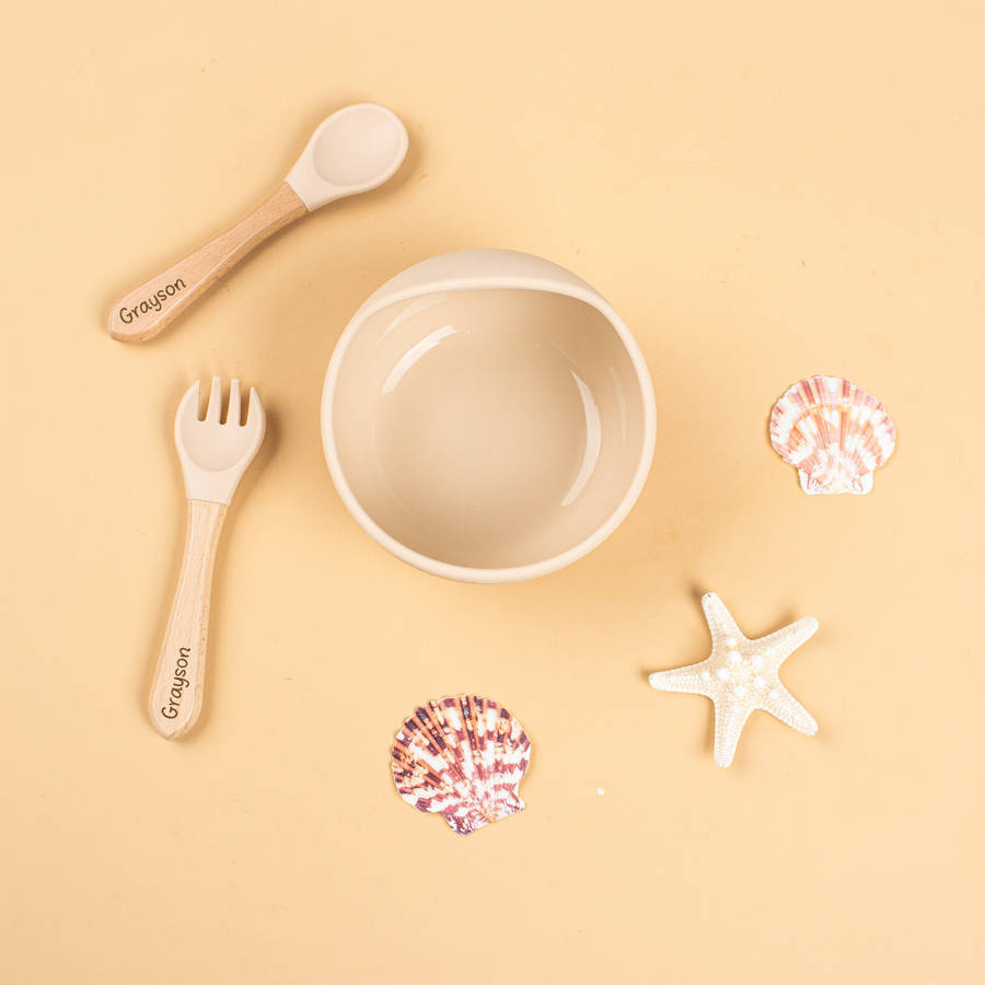 Baby Food Bowl Color 3Pcs Gray