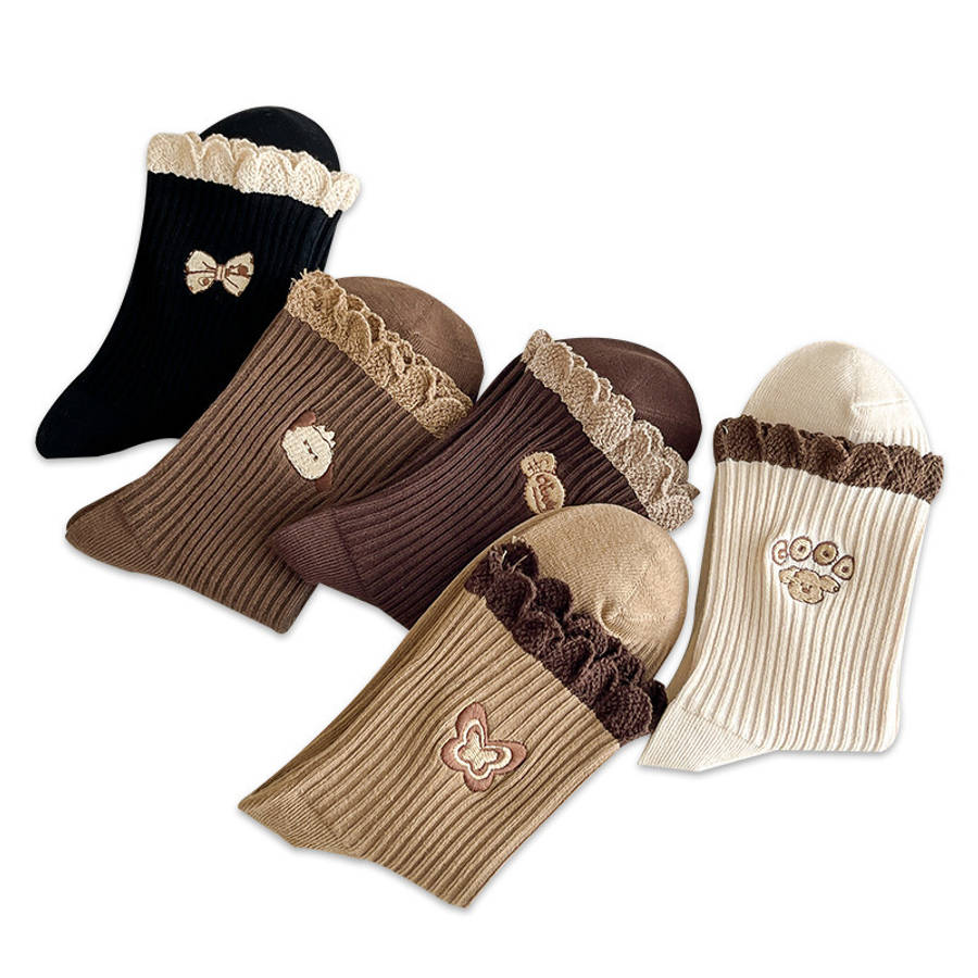 Women S Socks Color 5 Pairslight Coffee Size Onesize