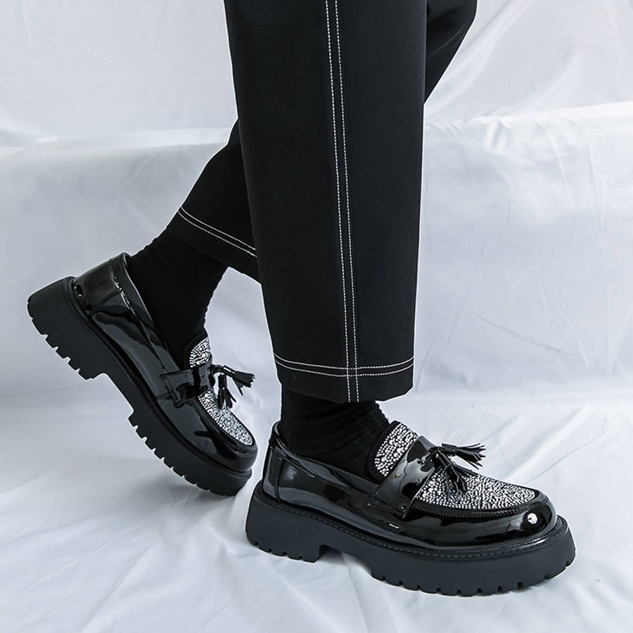 Mens Leather Shoes Color Black Sizeuk 10
