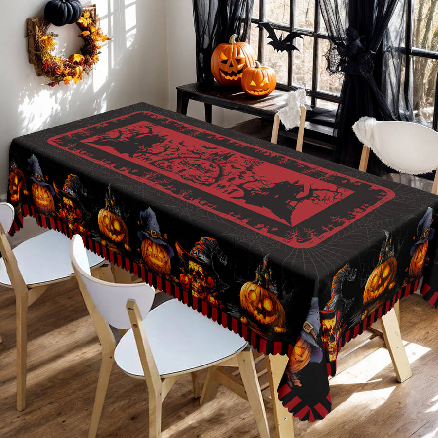 Halloween tablecloth decoration size 60x86in or 152x220cm Rectangle