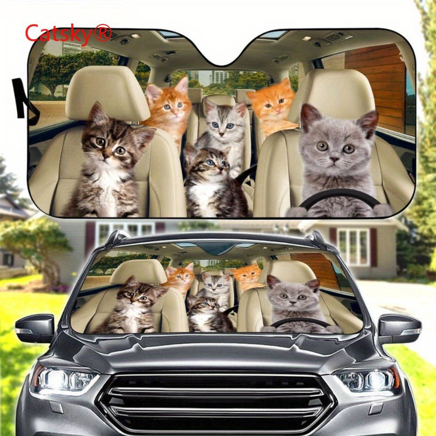 Car Sun Shades Color Size M 139.7Cm X 69.85Cm