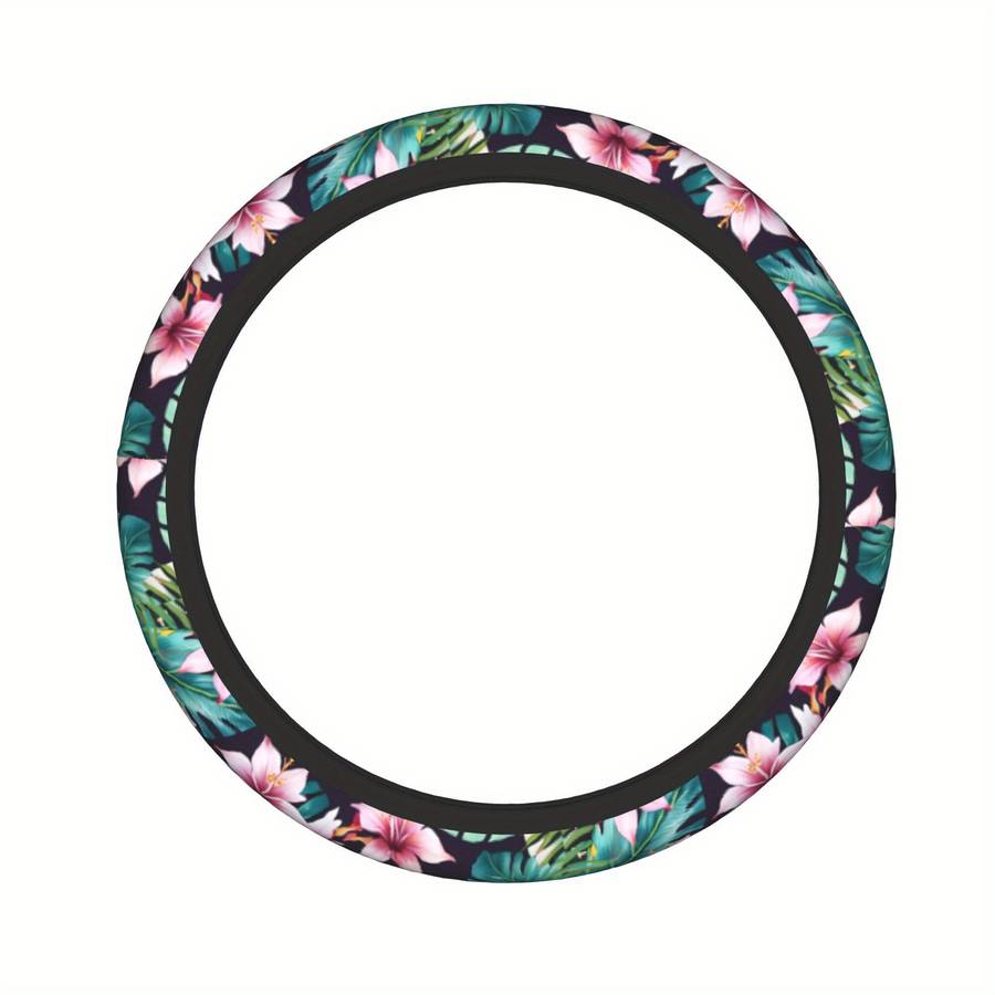 Car Steering Wheel Cover Black Size One Size