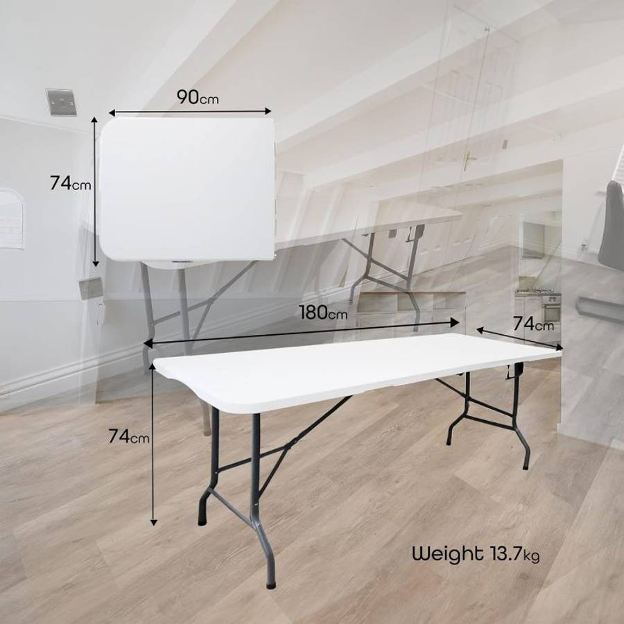 Folding Table 6ft Heavy Duty Indoor Outdoor Garden Catering Foldable Tables