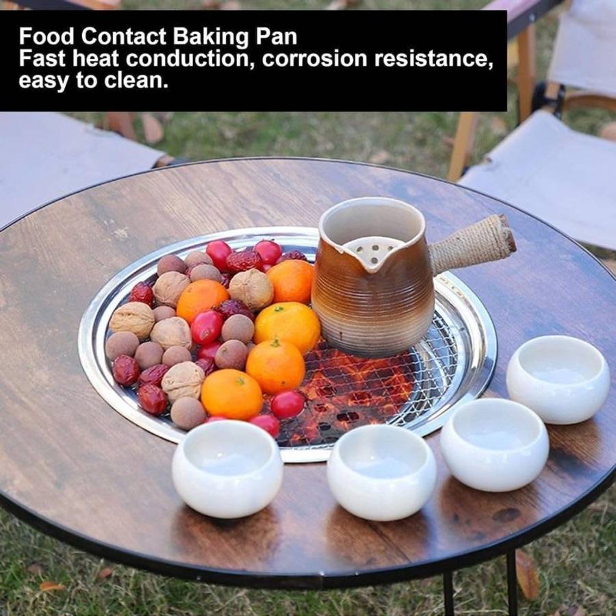 Outdoor Camping Portable Table Multi Functional Barbecue Griller Polished