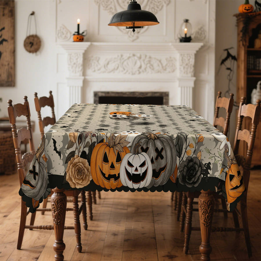 Halloween tablecloth decoration size Rectangle 60x120inch or 152x305cm