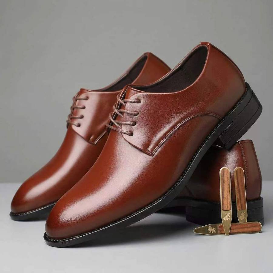 Mens Leather Shoes Color Black Sizeuk 10