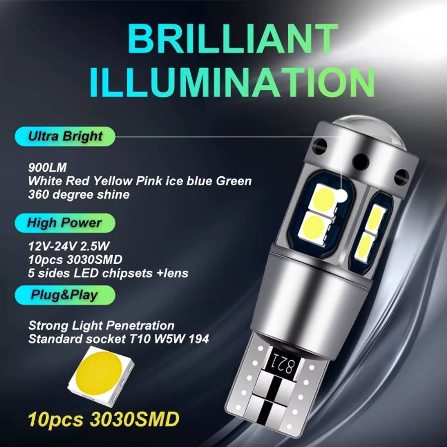 Car Lights Color White Quantity 4Pcs