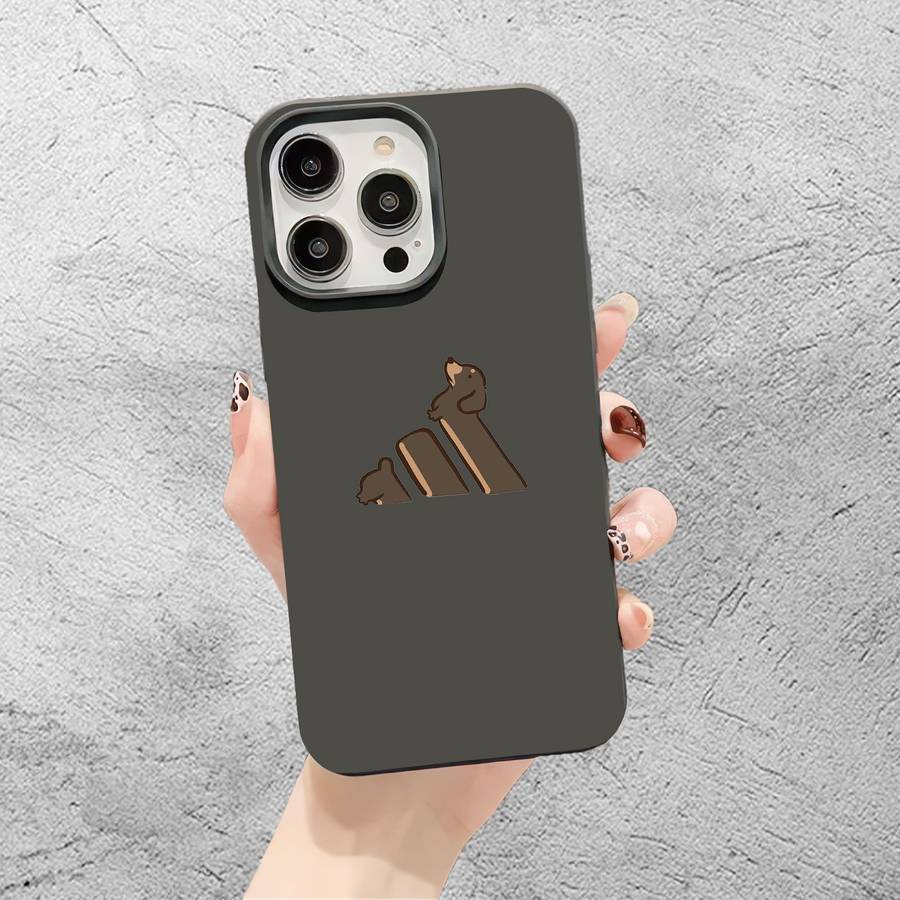1Pc Black For iPhone 14 Pro Max Dachshund Pattern Phone Case
