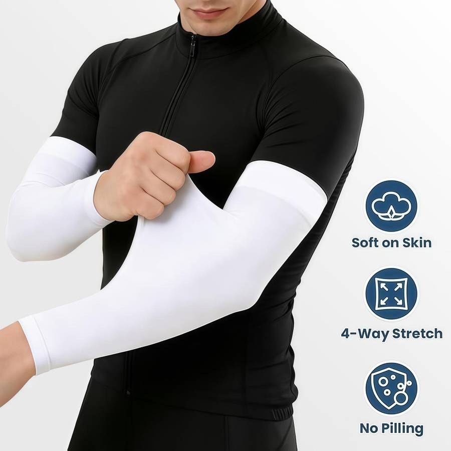 Sunscreen Sleeves Color 5 Pairs Black 4 Pairs White